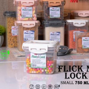 Flick N Lock Air Tight Jar Small 750ml